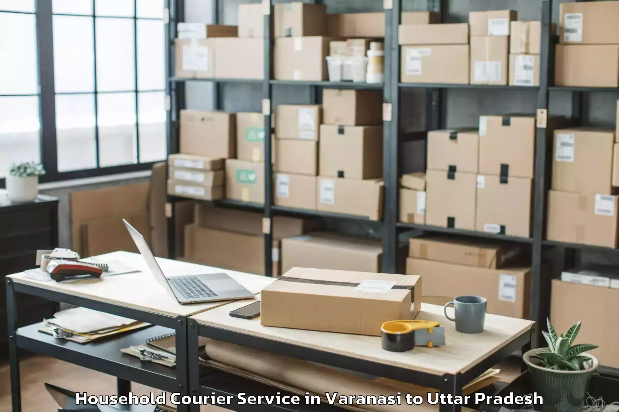 Professional Varanasi to Mangalayatan University Aligar Household Courier